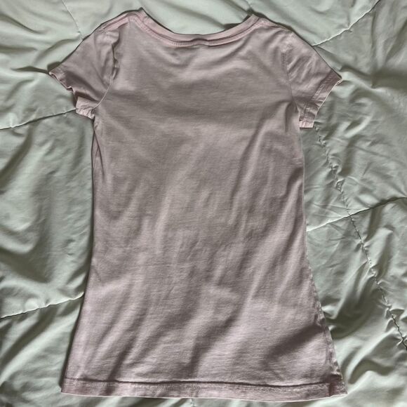 Vintage Y2K Hollister Light Pink Short Sleeves Form Fitting Graphic Tee (Size S) - Picture 4 of 5